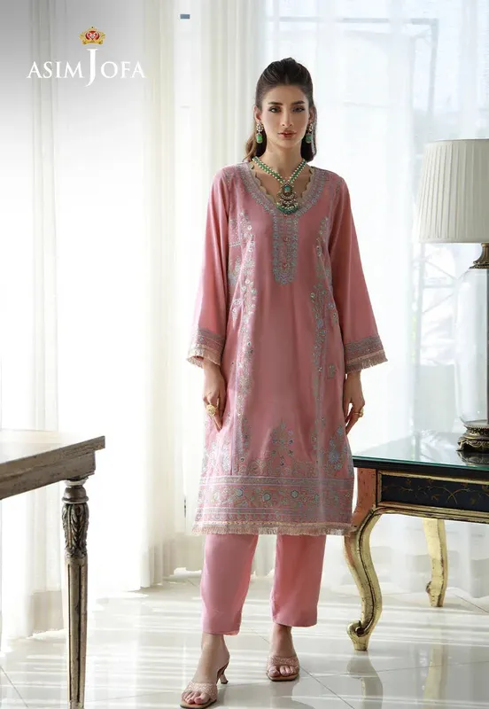 Asim Jofa Velvet Edit Pink Velvet – view 1 – Poshaq