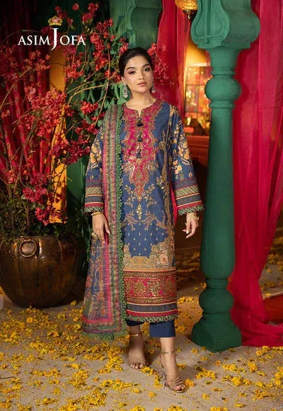 Asim Jofa Asra Festive Essentials Green Cotton Silk – view 1 – Poshaq