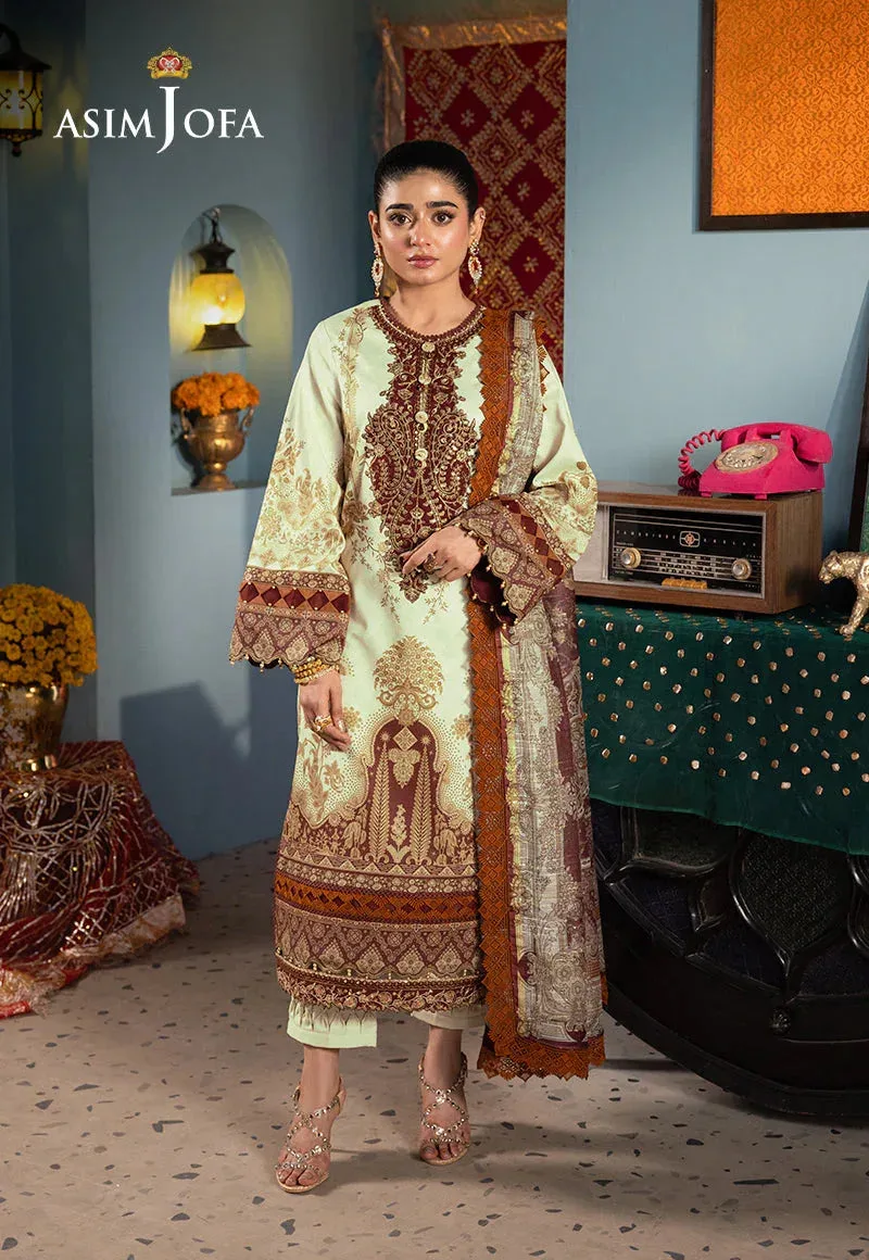 Asim Jofa Asra Festive Essentials Off White Organza – view 1 – Poshaq