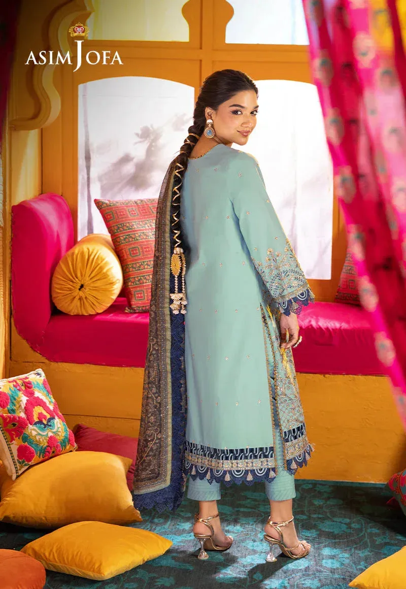 Asim Jofa Asra Festive Essentials Blue Cambric – view 5 – Poshaq