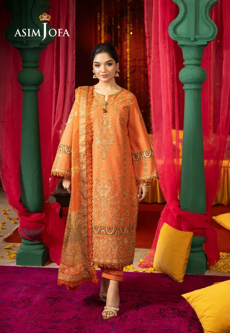 Asim Jofa Asra Festive Essentials Orange Cambric – view 1 – Poshaq