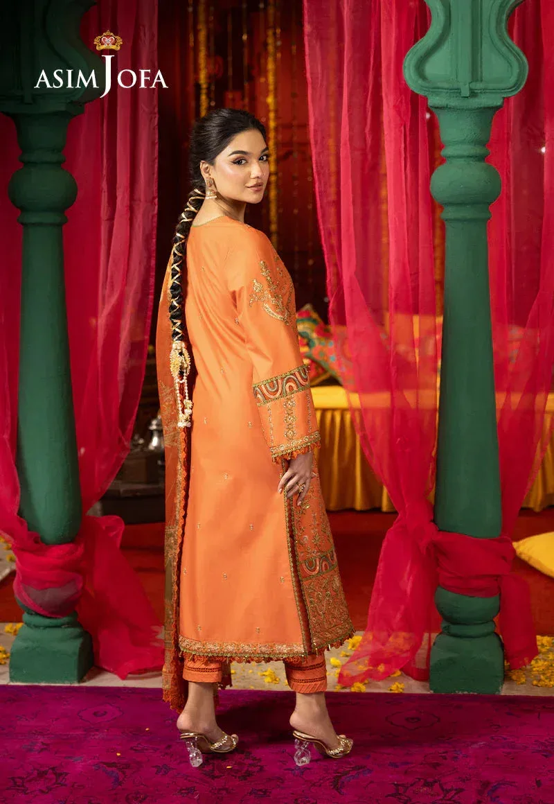 Asim Jofa Asra Festive Essentials Orange Cambric – view 2 – Poshaq