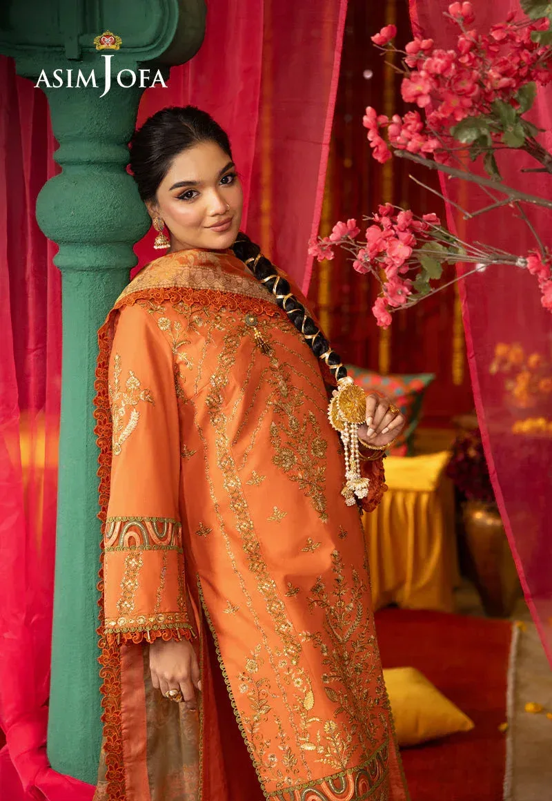Asim Jofa Asra Festive Essentials Orange Cambric – view 5 – Poshaq