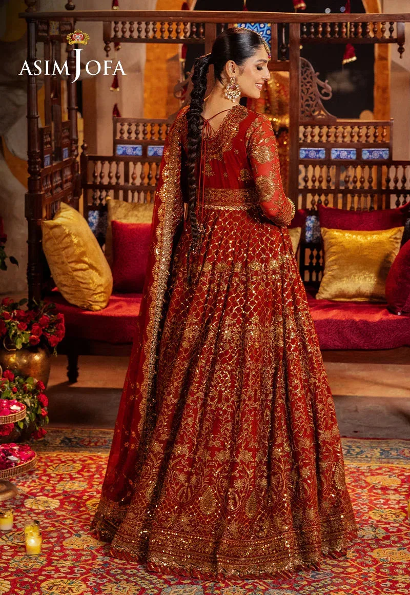 Asim Jofa Jaan e Jahan Red Chiffon – view 2 – Poshaq