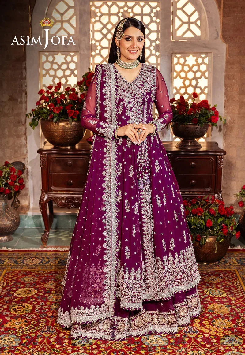 Asim Jofa Jaan e Jahan Purple Chiffon – view 1 – Poshaq