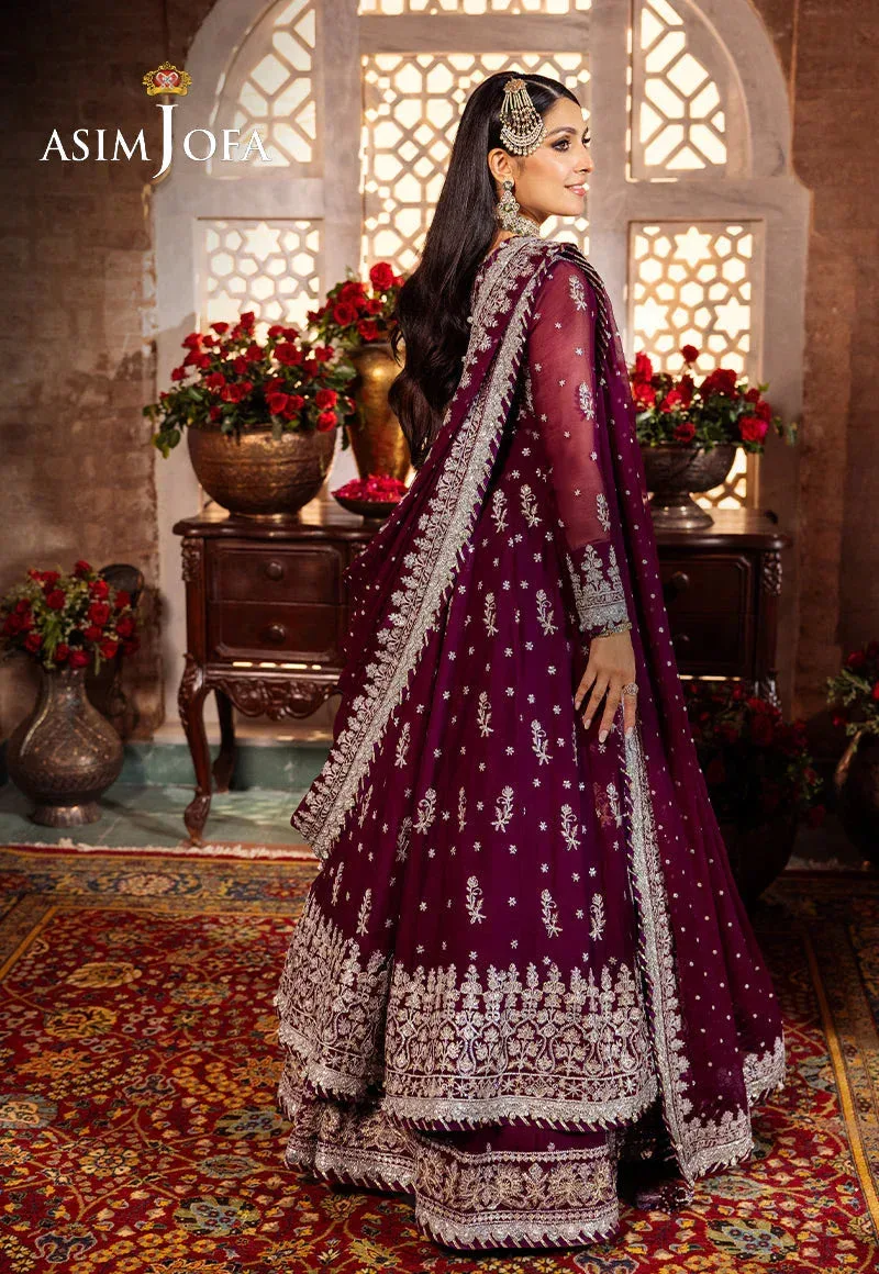 Asim Jofa Jaan e Jahan Purple Chiffon – view 2 – Poshaq