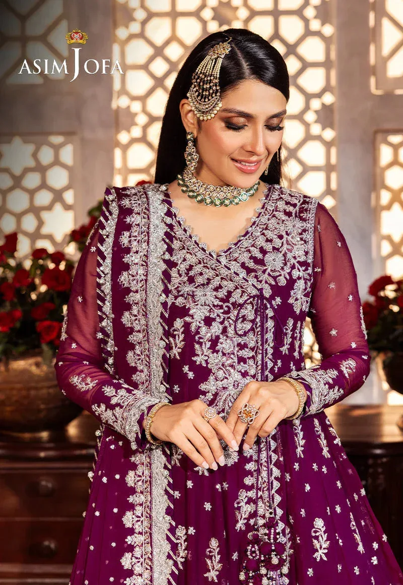 Asim Jofa Jaan e Jahan Purple Chiffon – view 3 – Poshaq