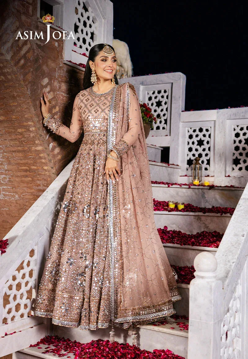 Asim Jofa Jaan e Jahan Pink Chiffon – view 1 – Poshaq