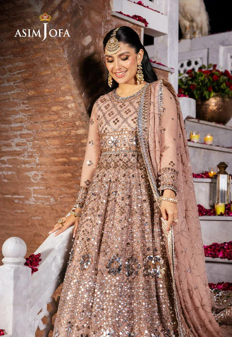 Asim Jofa Jaan e Jahan Pink Chiffon – view 3 – Poshaq