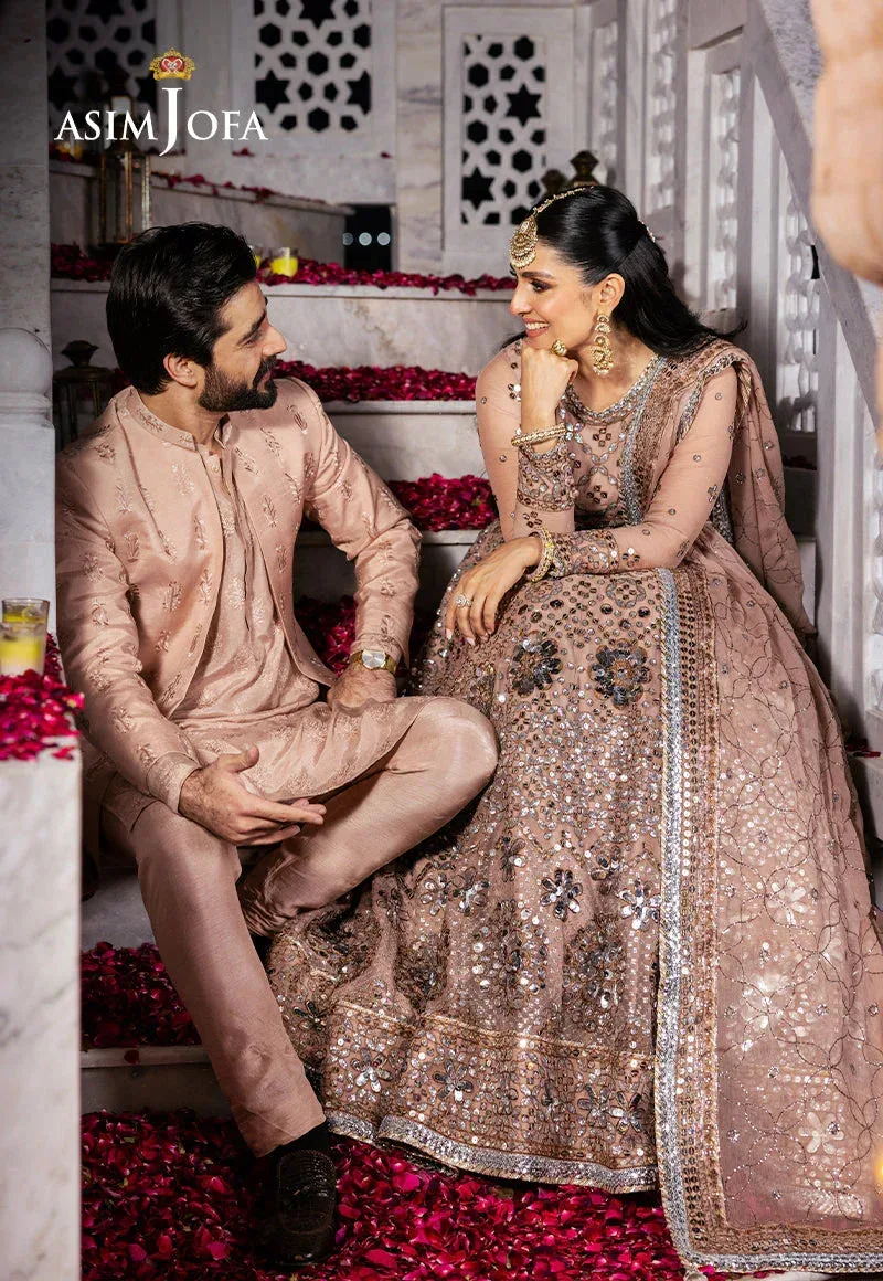 Asim Jofa Jaan e Jahan Pink Chiffon – view 6 – Poshaq