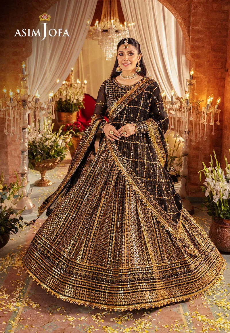 Asim Jofa Jaan e Jahan Black Chiffon – view 1 – Poshaq
