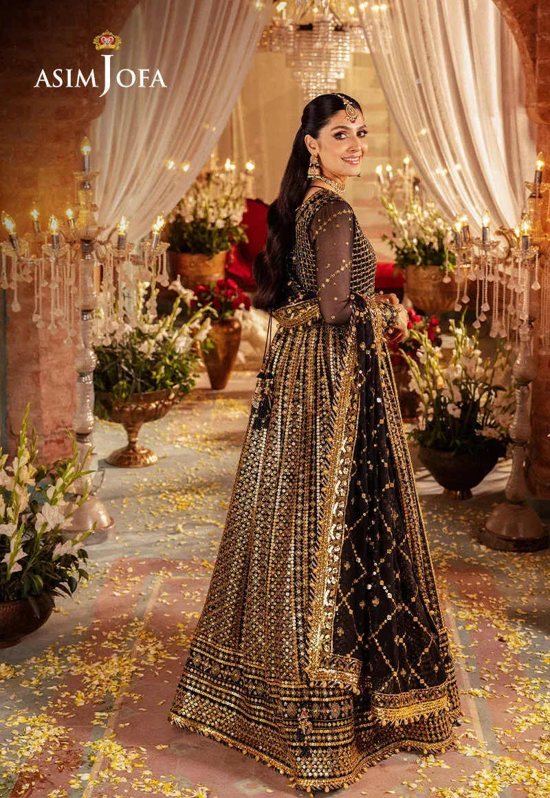 Asim Jofa Jaan e Jahan Black Chiffon – view 2 – Poshaq