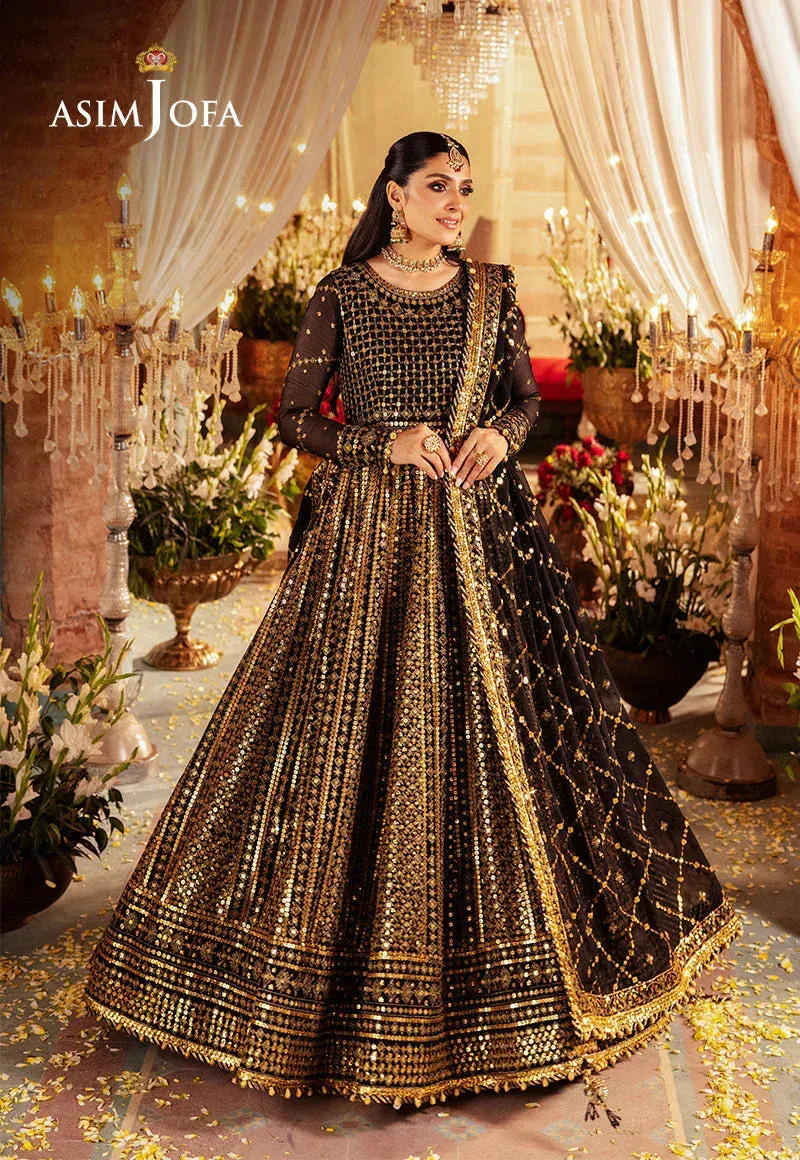 Asim Jofa Jaan e Jahan Black Chiffon – view 4 – Poshaq