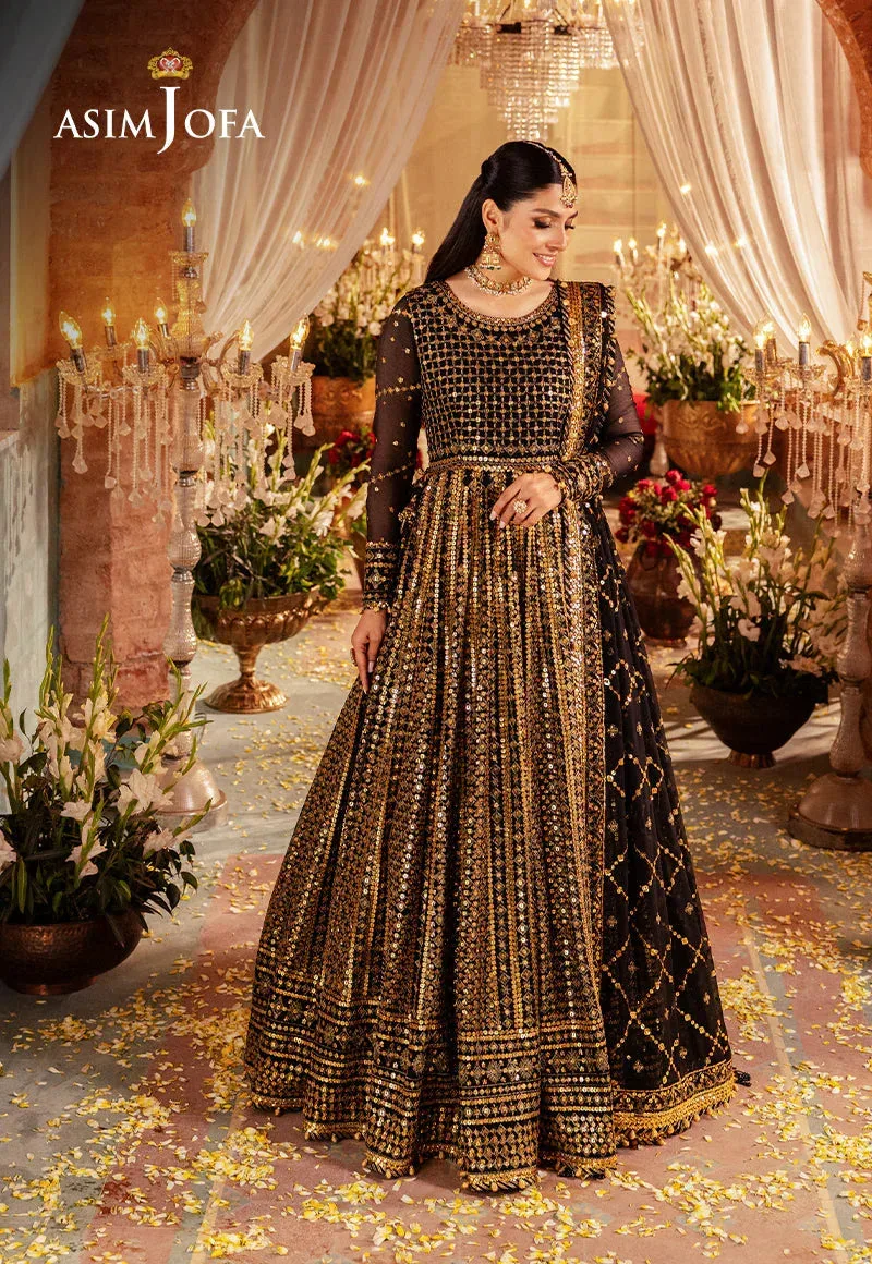 Asim Jofa Jaan e Jahan Black Chiffon – view 5 – Poshaq