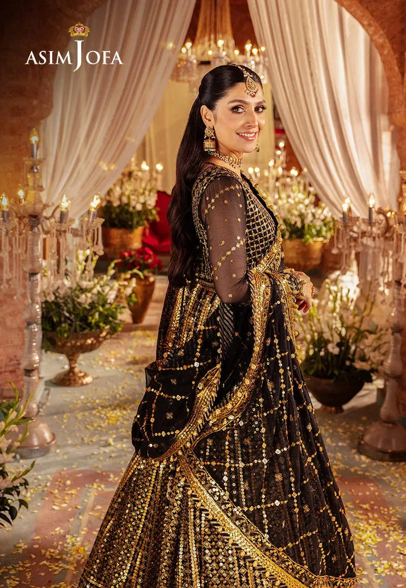 Asim Jofa Jaan e Jahan Black Chiffon – view 6 – Poshaq