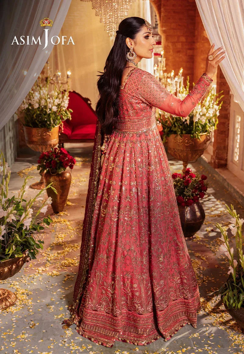 Asim Jofa Jaan e Jahan Red Chiffon – view 2 – Poshaq