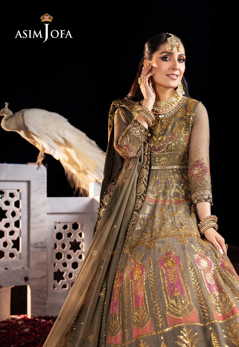Asim Jofa Jaan e Jahan Green Chiffon – view 3 – Poshaq