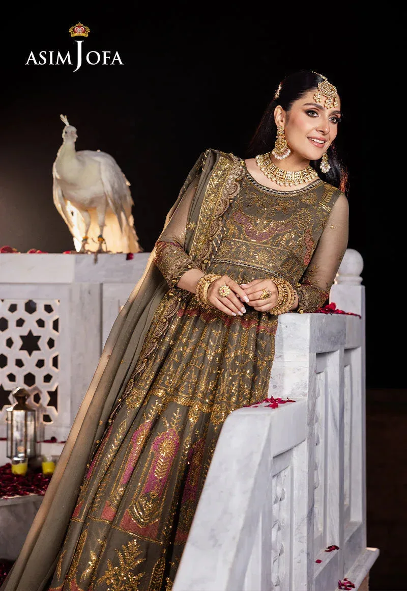 Asim Jofa Jaan e Jahan Green Chiffon – view 5 – Poshaq
