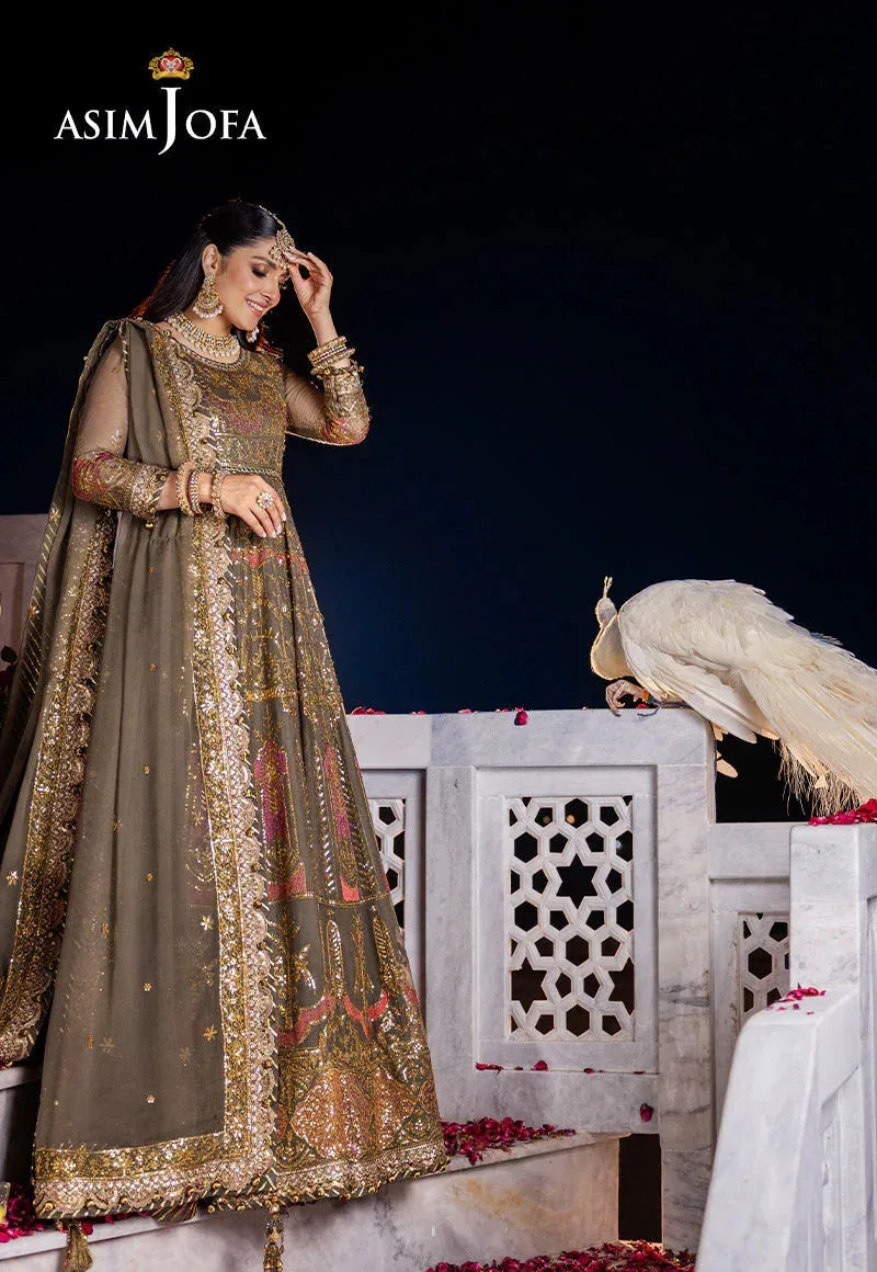 Asim Jofa Jaan e Jahan Green Chiffon – view 6 – Poshaq