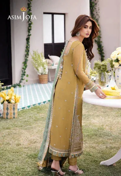 Asim Jofa Dhanak Rang Collection Yellow Chiffon – view 2 – Poshaq