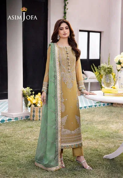 Asim Jofa Dhanak Rang Collection Yellow Chiffon – view 4 – Poshaq