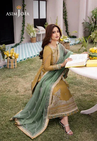 Asim Jofa Dhanak Rang Collection Yellow Chiffon – view 6 – Poshaq