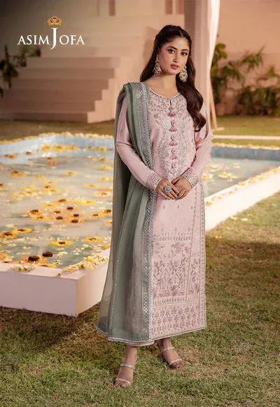 Asim Jofa Dhanak Rang Collection Pink Chiffon – view 1 – Poshaq