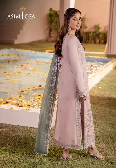 Asim Jofa Dhanak Rang Collection Pink Chiffon – view 2 – Poshaq