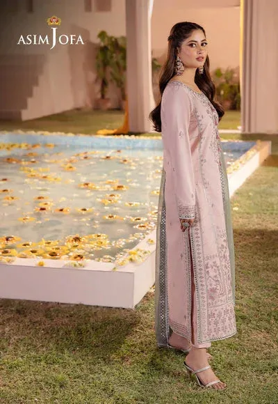 Asim Jofa Dhanak Rang Collection Pink Chiffon – view 3 – Poshaq