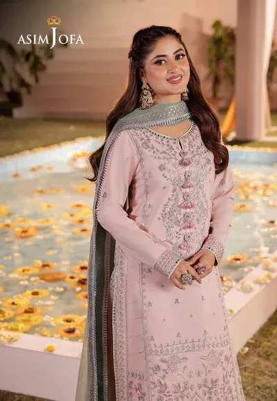 Asim Jofa Dhanak Rang Collection Pink Chiffon – view 4 – Poshaq