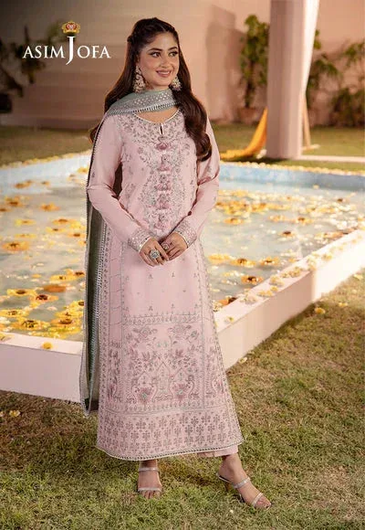 Asim Jofa Dhanak Rang Collection Pink Chiffon – view 5 – Poshaq