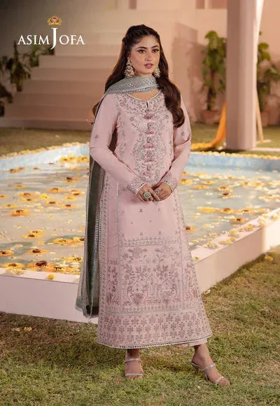 Asim Jofa Dhanak Rang Collection Pink Chiffon – view 7 – Poshaq