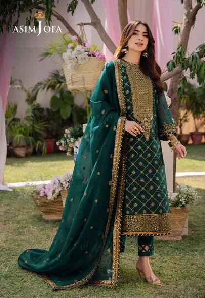 Asim Jofa Dhanak Rang Collection Green Chiffon – view 1 – Poshaq
