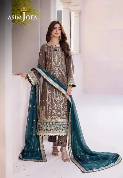 Asim Jofa Dhanak Rang Collection Black Organza – view 4 – Poshaq