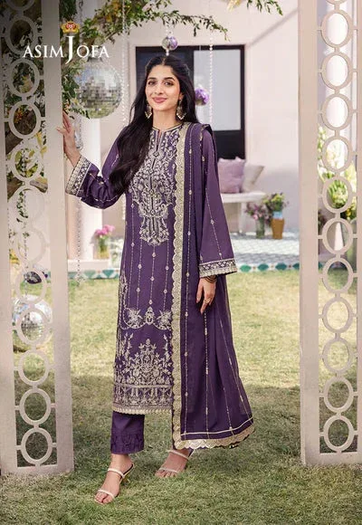 Asim Jofa Dhanak Rang Collection Purple Chiffon – view 1 – Poshaq