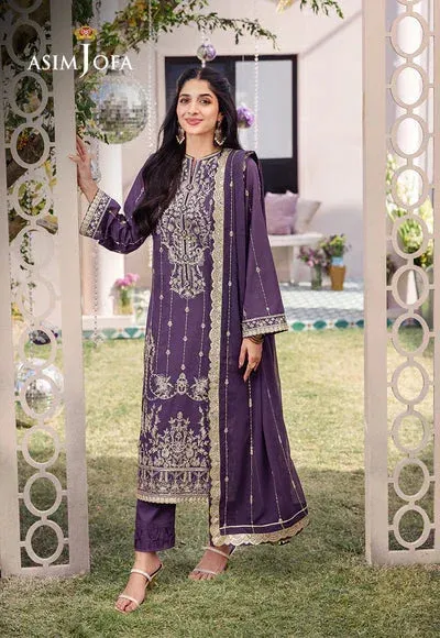 Asim Jofa Dhanak Rang Collection Purple Chiffon – view 1 – Poshaq