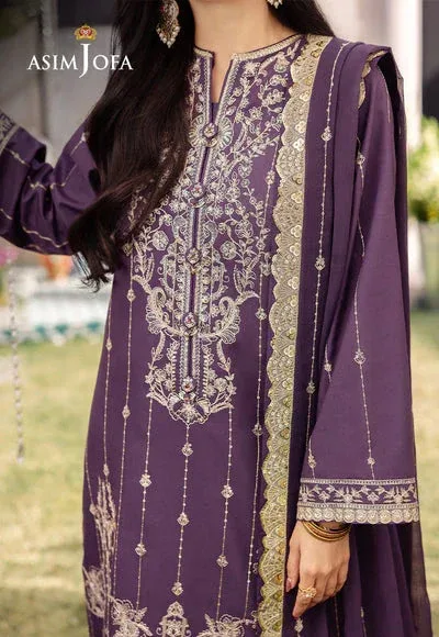 Asim Jofa Dhanak Rang Collection Purple Chiffon – view 3 – Poshaq
