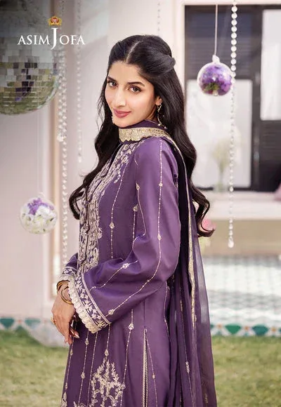 Asim Jofa Dhanak Rang Collection Purple Chiffon – view 5 – Poshaq