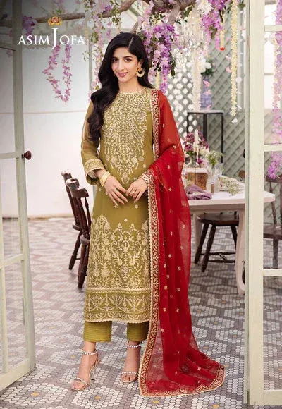 Asim Jofa Dhanak Rang Collection Green Chiffon – view 1 – Poshaq