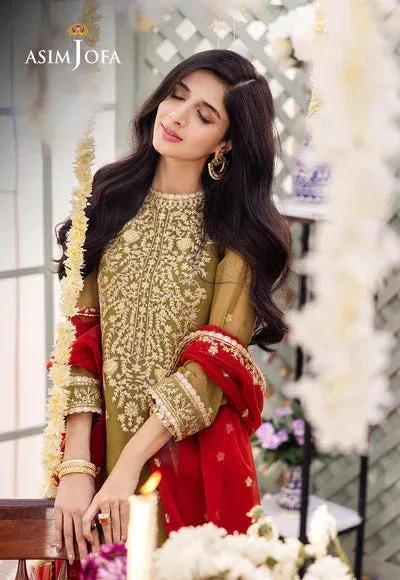 Asim Jofa Dhanak Rang Collection Green Chiffon – view 6 – Poshaq