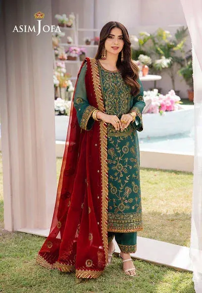 Asim Jofa Dhanak Rang Collection Green Chiffon – view 1 – Poshaq