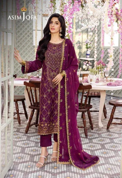 Asim Jofa Dhanak Rang Collection Purple Chiffon – view 1 – Poshaq