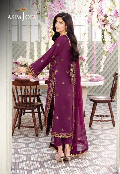 Asim Jofa Dhanak Rang Collection Purple Chiffon – view 2 – Poshaq
