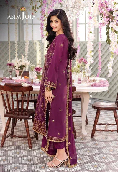 Asim Jofa Dhanak Rang Collection Purple Chiffon – view 5 – Poshaq
