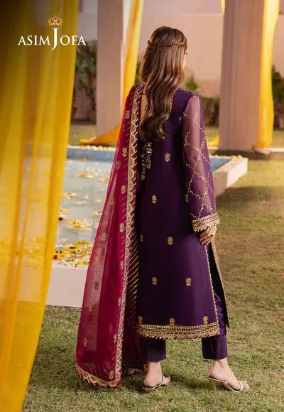 Asim Jofa Dhanak Rang Collection Purple Chiffon – view 2 – Poshaq