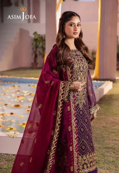Asim Jofa Dhanak Rang Collection Purple Chiffon – view 5 – Poshaq