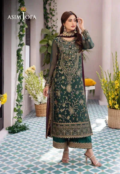 Asim Jofa Dhanak Rang Collection Green Chiffon – view 1 – Poshaq