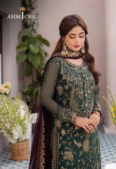 Asim Jofa Dhanak Rang Collection Green Chiffon – view 6 – Poshaq