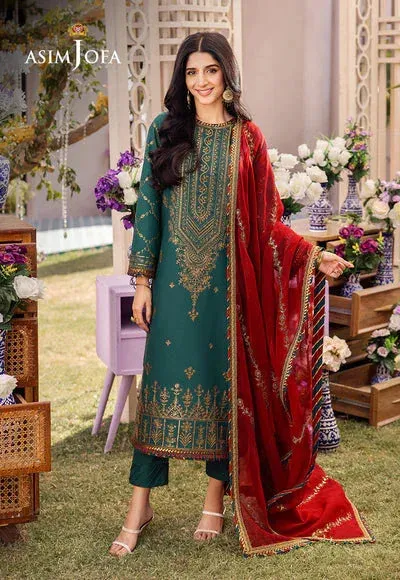 Asim Jofa Dhanak Rang Collection Green Chiffon – view 1 – Poshaq