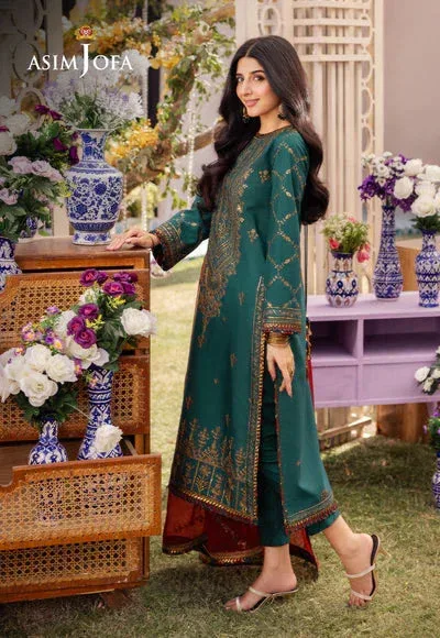 Asim Jofa Dhanak Rang Collection Green Chiffon – view 5 – Poshaq